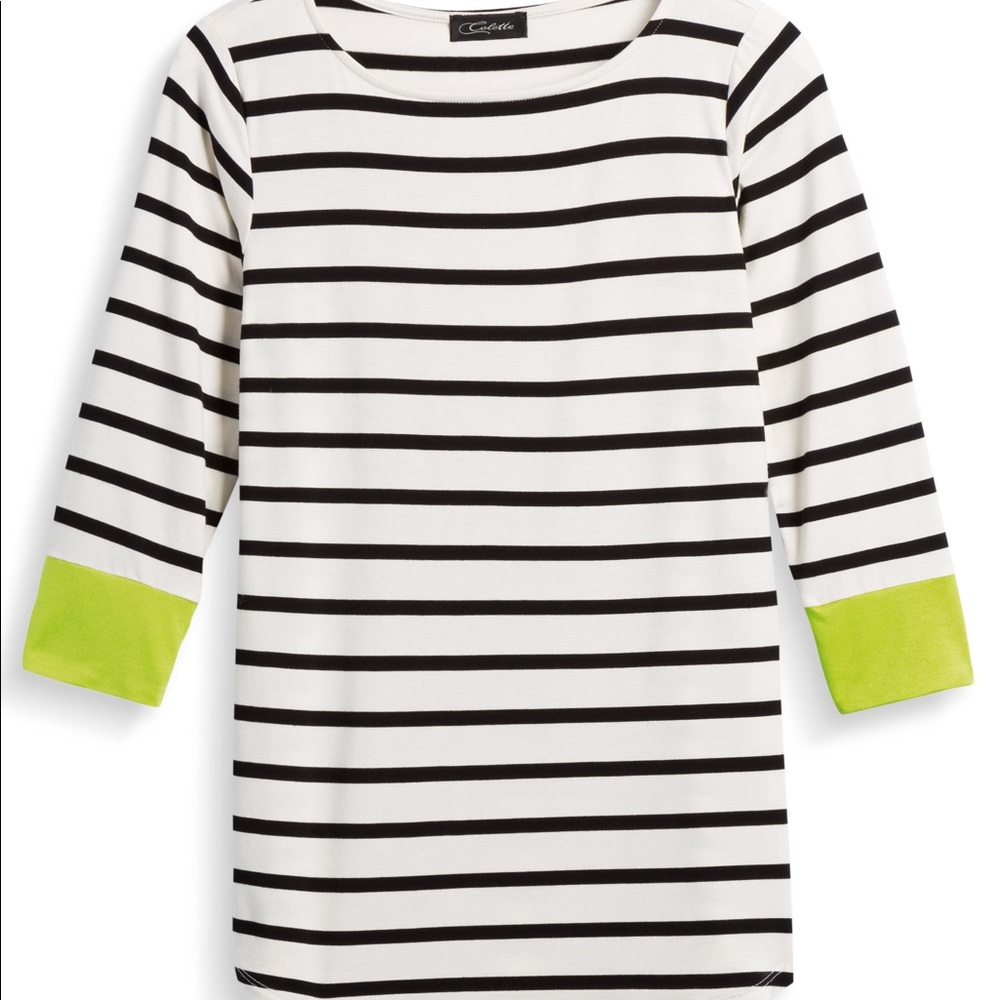 Colette pop color cuff top
